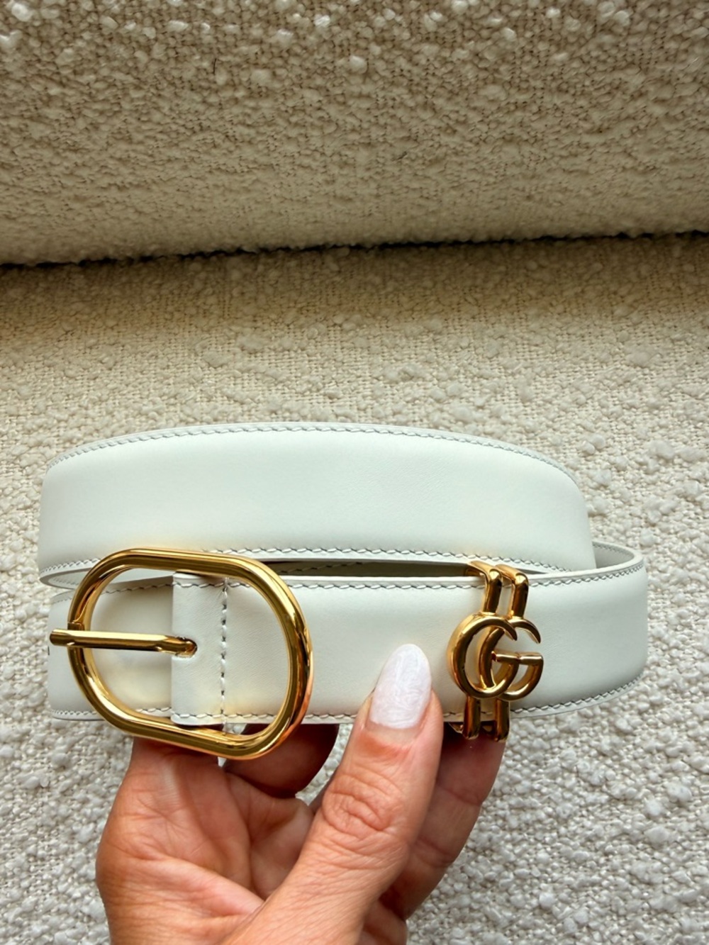 GUCCI Calfskin Interlocking GG Belt